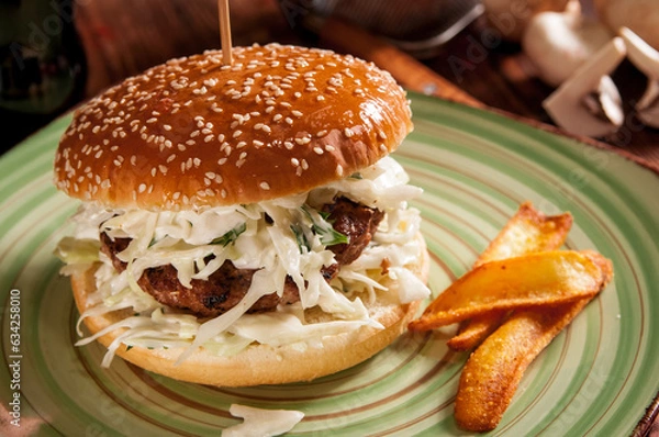 Obraz sandwich with cheese and vegetables