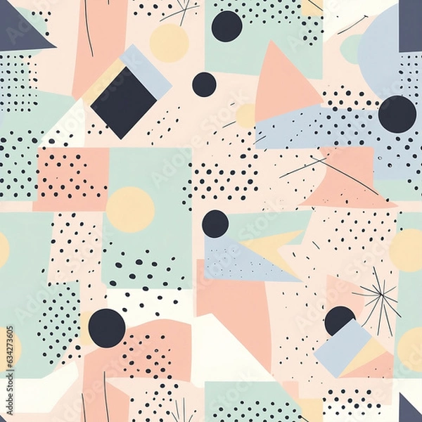 Obraz seamless pattern with Memphis