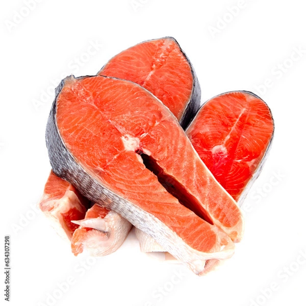 Obraz Trout steak on white background