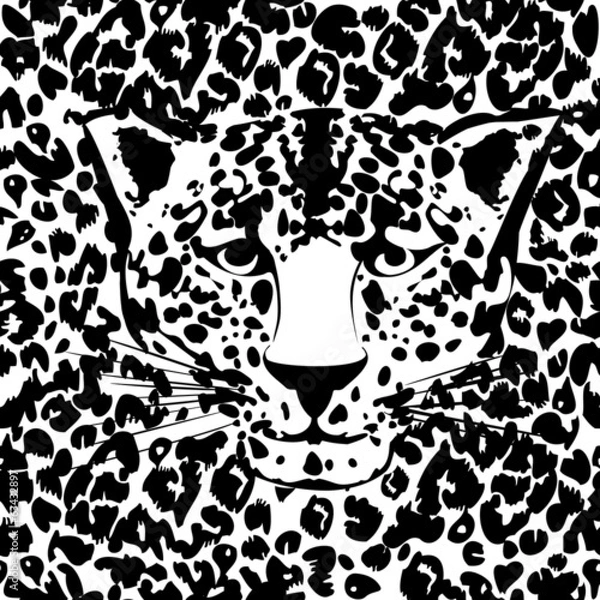 Fototapeta Seamless animal fur pattern vector