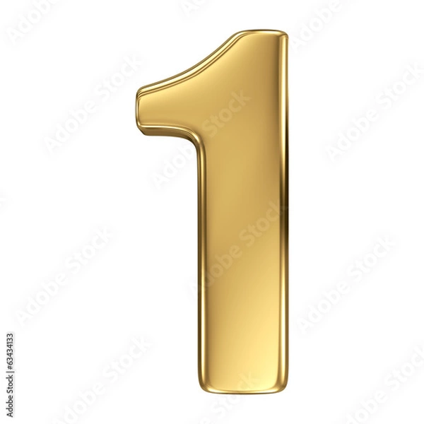 Obraz 3D Golden Number Collection - 1