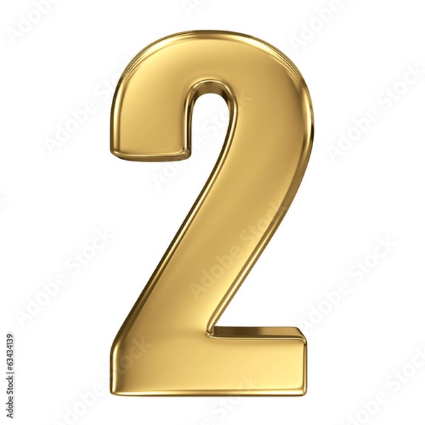 Obraz 3d golden number collection - 2