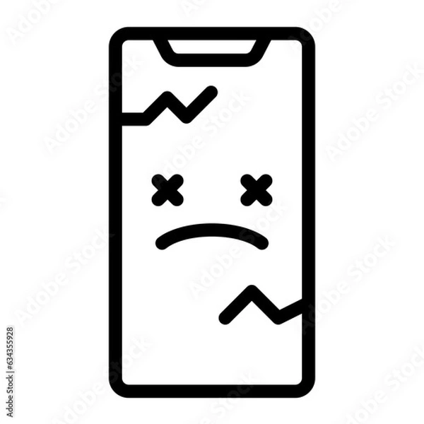 Obraz smart phone dead icon