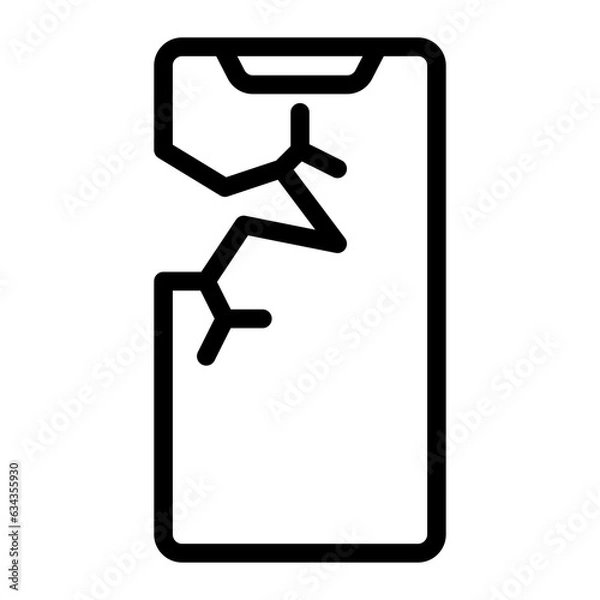 Obraz broken screen smartphone icon