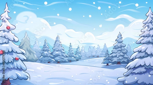 Obraz hand drawn cartoon christmas background material
