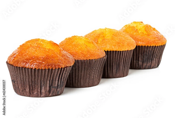 Obraz muffins, cupcakes isolated