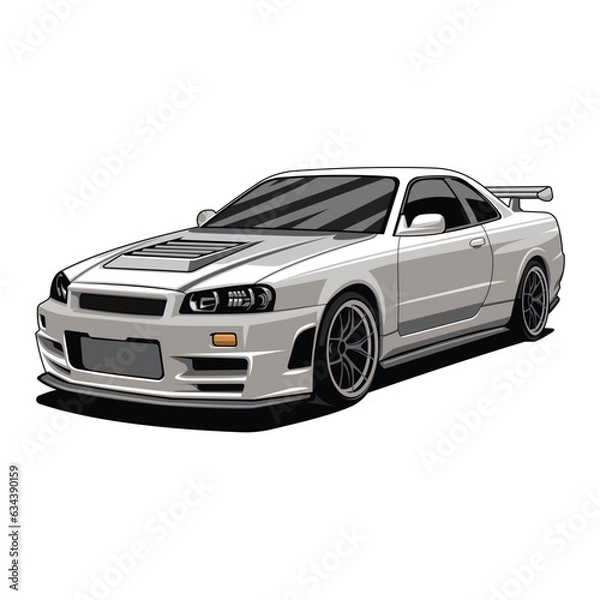 Fototapeta JDM Car Vector Vector Wektor