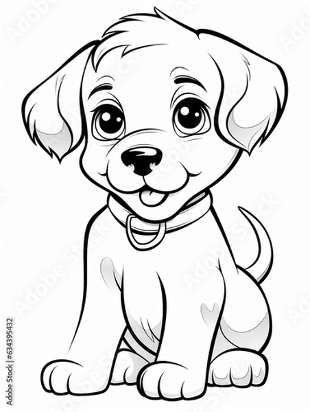 Fototapeta Coloring Page for Kids,Linear flat vector collection isolated on white background,simple thick lines kids or children cartoon coloring book pages