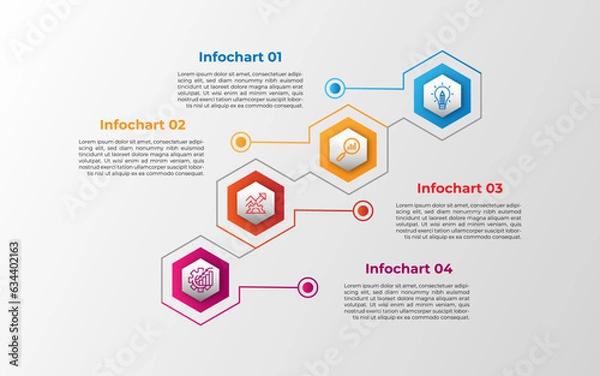 Fototapeta Simple Infographic logo design