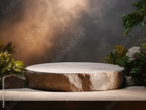 Fototapeta Podium for display product. Background for product branding, identity and packaging