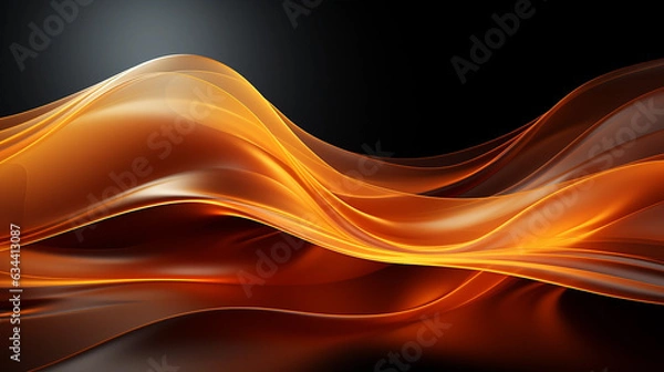 Fototapeta AI generative modern gold light wave curve abstract for background presentation and wallpaper