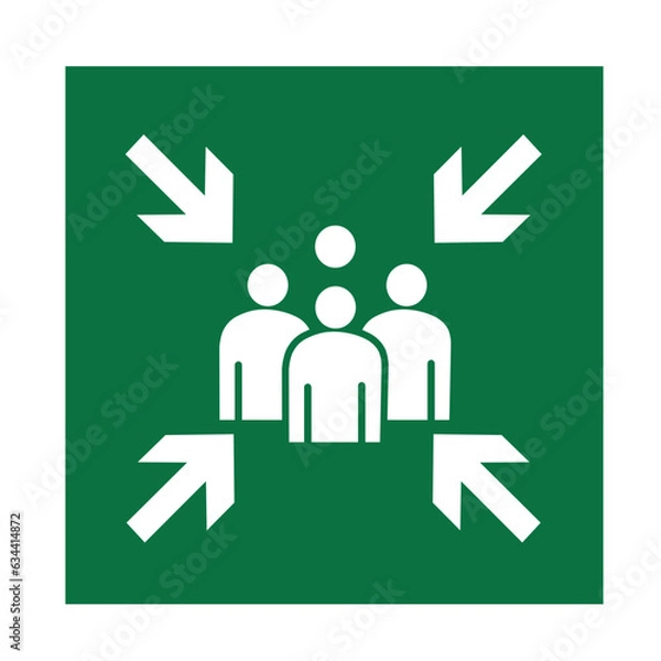 Fototapeta Enter Exit Signs Labels