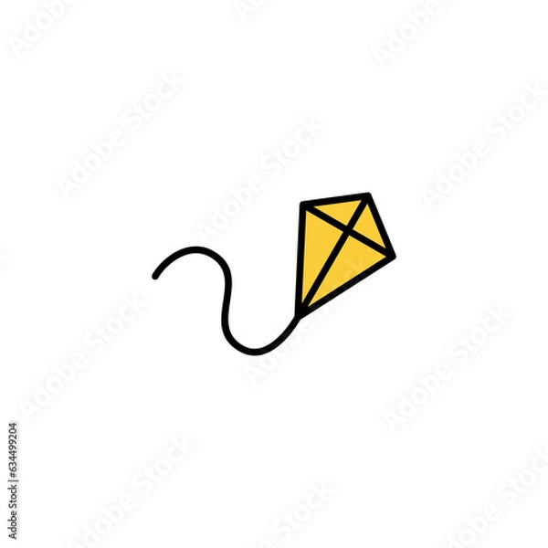 Fototapeta Kite icon vector for web and mobile app. kite sign and symbol