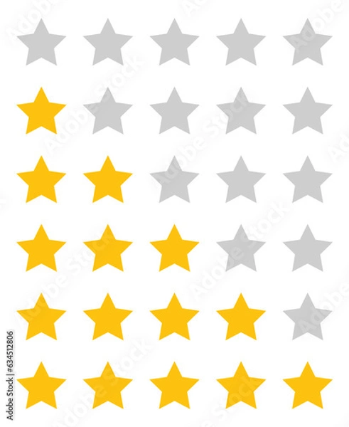 Fototapeta five stars customer product rating review store rating review service rating from zero to five stars