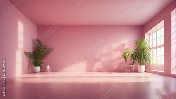 Obraz Abstract pink color gradient studio background