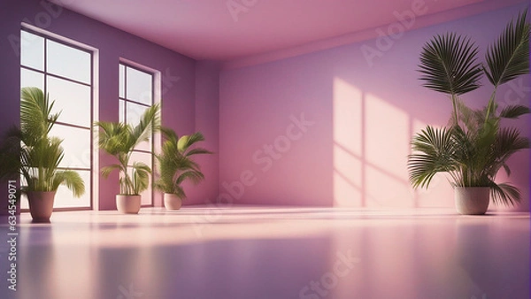 Obraz Abstract pink color gradient studio background