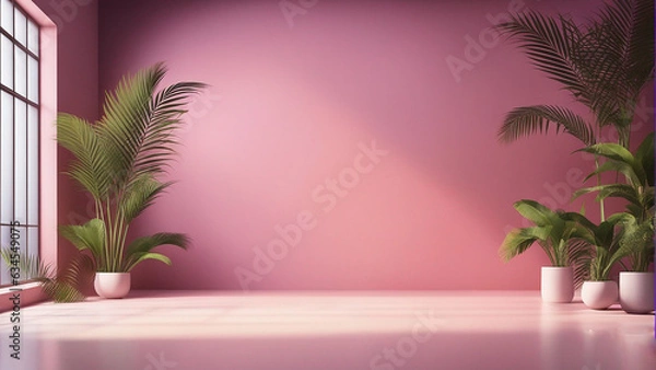 Obraz Abstract pink color gradient studio background
