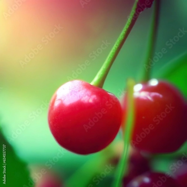 Obraz cherry berry fruit nature background