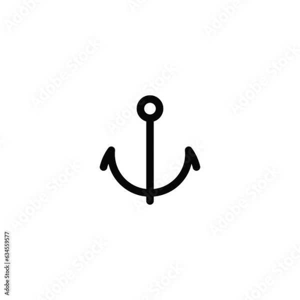 Obraz Trendy Anchor Icon: Nautical Symbol for Your Creative Projects