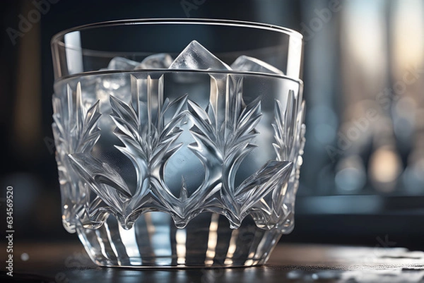 Fototapeta a-brilliant-glass-made-of-ice. Generative AI