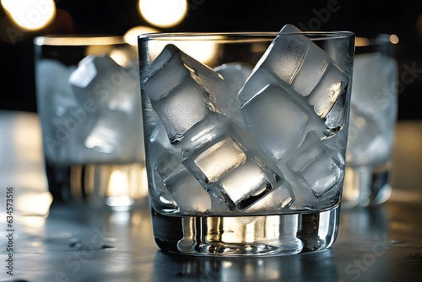 Fototapeta a-brilliant-glass-made-of-ice. Generative AI