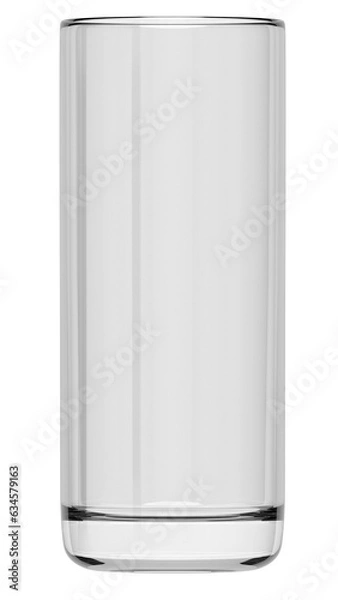 Obraz Highball glass on isolated background. 3d rendering