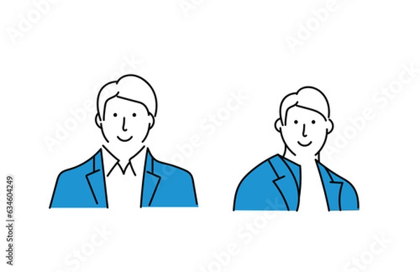 Obraz 腕組みをするスーツのビジネスパーソンの男性のイラスト素材