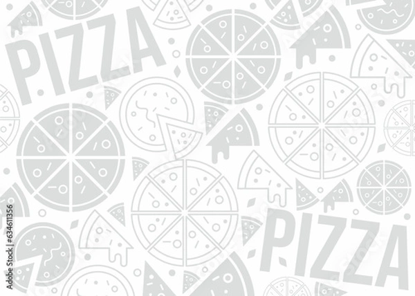 Fototapeta Pizza pattern design
