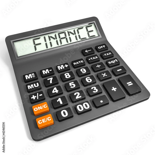 Fototapeta Calculator with FINANCE on display.