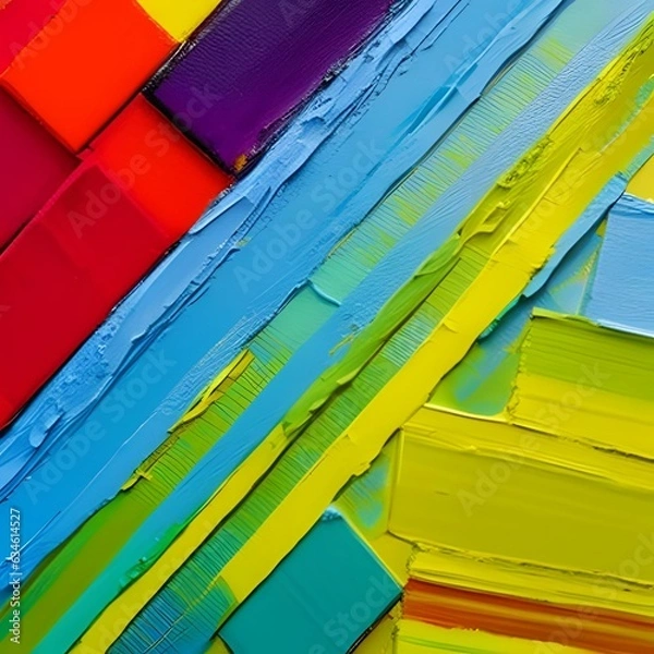 Obraz カラフルなテクスチャ（色彩鮮やかなペイント・ペンキ）G