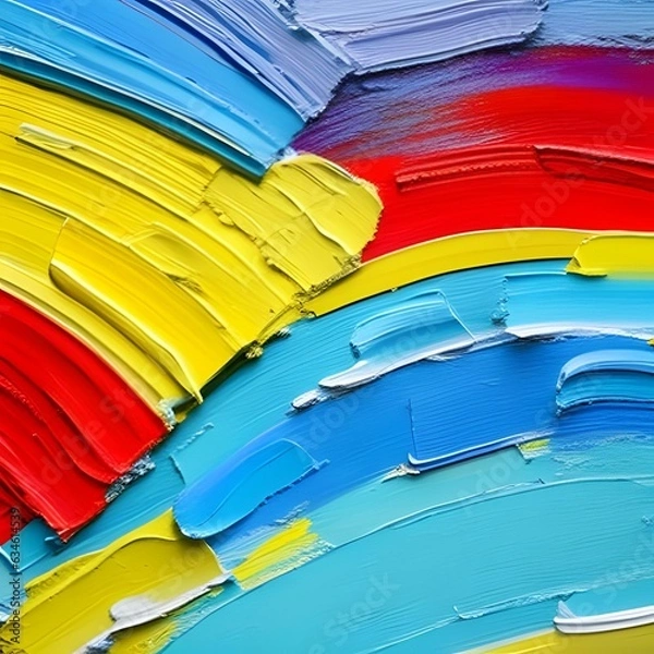 Obraz カラフルなテクスチャ（色彩鮮やかなペイント・ペンキ）A