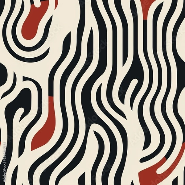 Fototapeta seamless pattern with zebra
