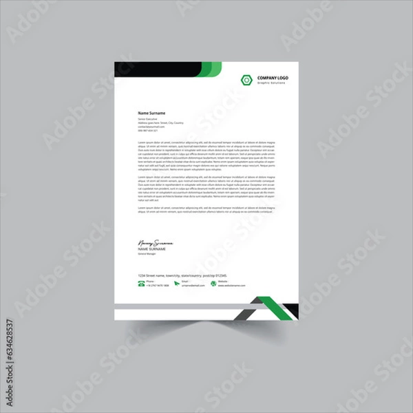 Fototapeta Modern business and corporate letterhead template