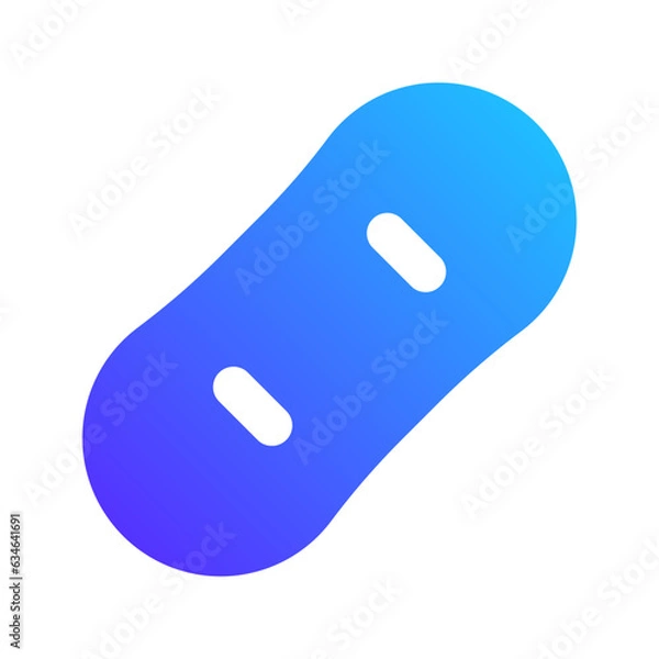 Fototapeta snowboard gradient fill icon