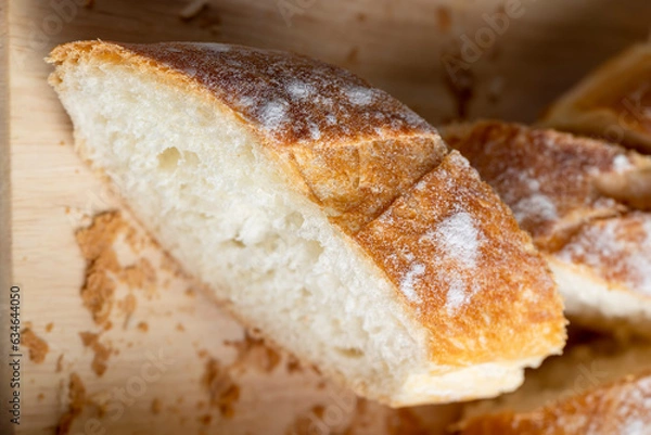 Obraz Cut white bread into pieces