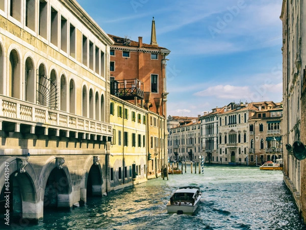 Obraz Houses and streets of the historical part of Venice.
