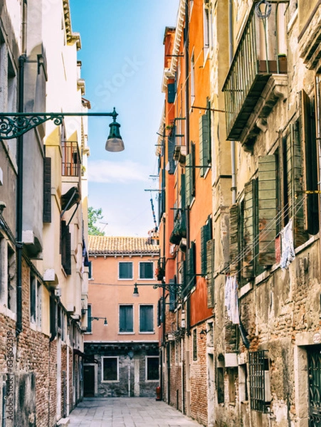 Obraz Houses and streets of the historical part of Venice.