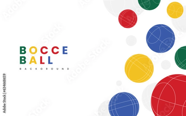 Obraz Many Colorful Bocce Ball Backgrounds Can be Used For Design Purposes with a Bocce Ball Sports Theme.