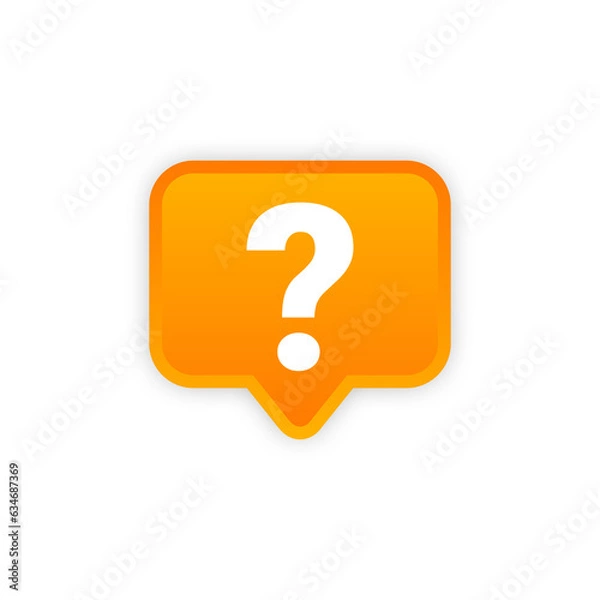 Fototapeta Question mark notification speech bubble