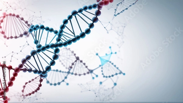 Fototapeta DNAのような分子構造の背景