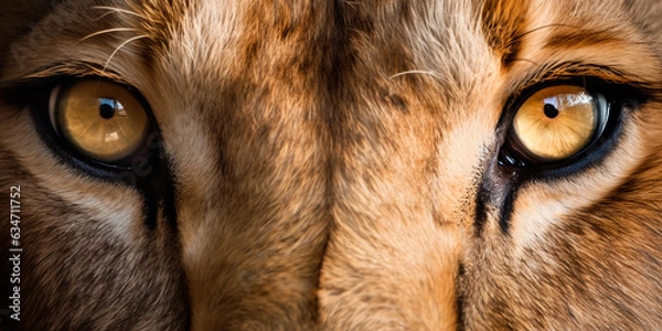 Obraz Lion eyes close up