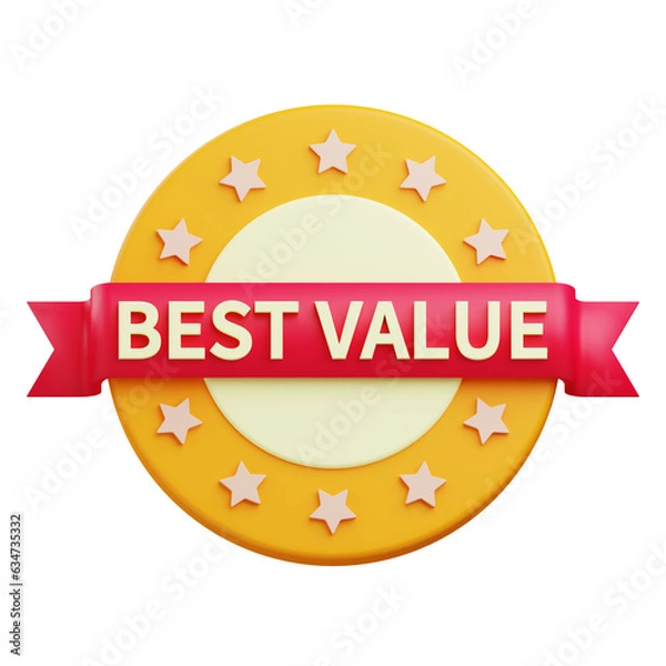 Fototapeta best value product features 3d sticker with transparent background
