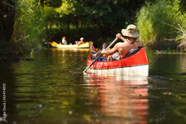Obraz People boating on river
