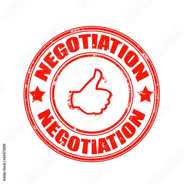 Fototapeta negotiation stamp