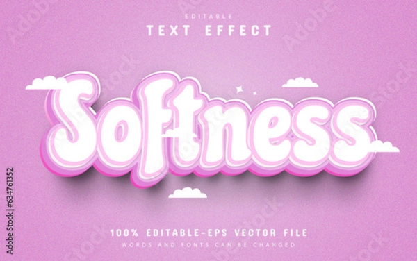 Obraz Pink softness pastel 3d text effect editable