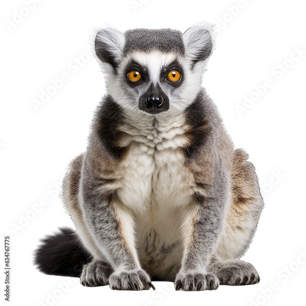 Fototapeta Lemur close-up isolated