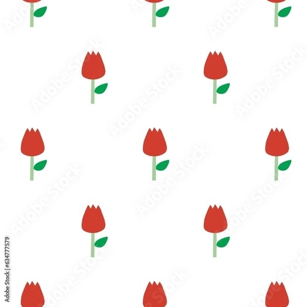 Fototapeta seamless pattern with flowers