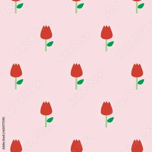 Fototapeta seamless pattern with flowers