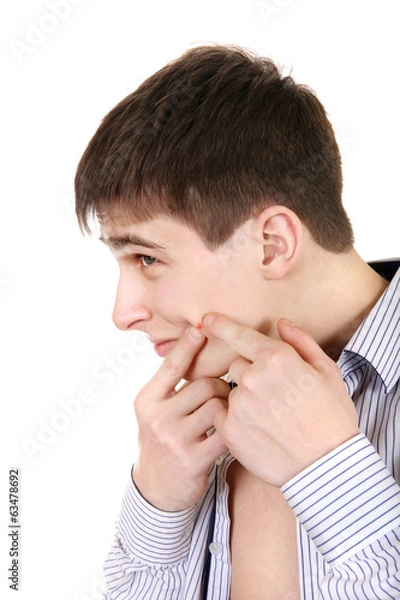 Fototapeta Teenager with Pimple