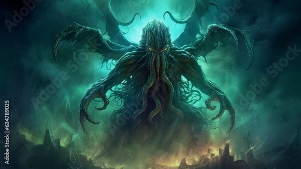 Fototapeta Cthulhu drawn by Stefan Koidl.Generative AI